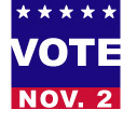 Image of a graphic that reads "Vote Nov. 2"