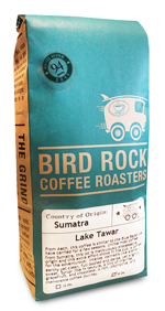 A bag of coffee from Bird Rock Coffee Roasters.