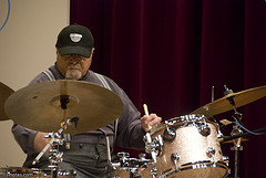 A photo of Jimmy Cobb at the drums