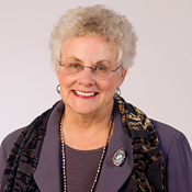A photograph of Sue Rosser.