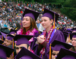 A photo of students during Commencement.