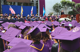 A photo of students at SF State's Commencement.