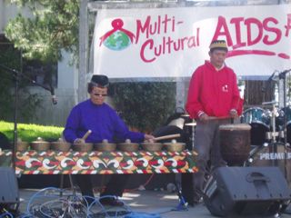 Musical entertainers on the Malcolm X Plaza stage
