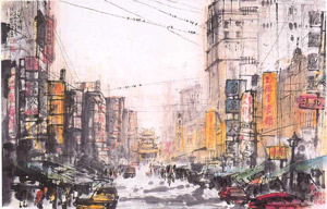A watercolor by Chiang Ming-Shyan