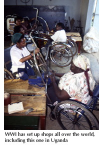 Photo of a Whirlwind Wheelchair shop in Uganda