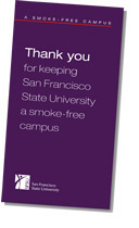 Image of the front cover of the smoke-free campus brochure