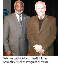 Photo of David Satcher with Human Sexuality Studies Program director Gilbert Herdt