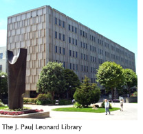 Photo of the J. Paul Leonard Library