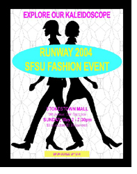 Image of the poster advertising the Runway 2004 Kaleidoscope Fashion Event