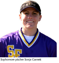 Photo of sophomore pitcher Sonja Garnett