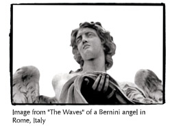 Image from Braha's "The Waves" of a Bernini angel in Rome, Italy
