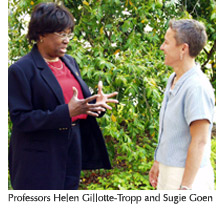 Photo of professors Helen Gillotte-Tropp and Sugie Goen