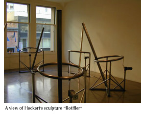 A view of Heckert's scupture "Rotifier"