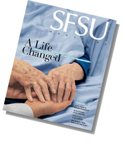 Image of the front cover of SFSU Magazine