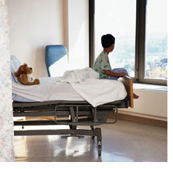 Photo of a young boy who was hospitalized for asthma 