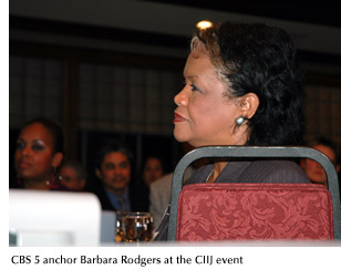 Photo of CBS 5 anchor Barbara Rodgers at the CIIJ fundraiser