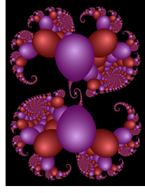 Image of a fractal made of egg shapes
