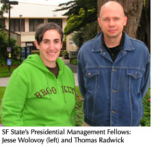 Photo of SF State's Presidential Management Fellows: Jesse Wolovoy and Thomas Radwick