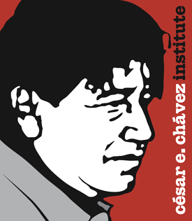 The Cesar Chavez Institute logo with an illustrated portrait of Cesar Chavez