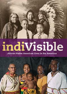 Cover of exhibit book featuring photographs of African-Native American families from the early 20th and 21st centures.