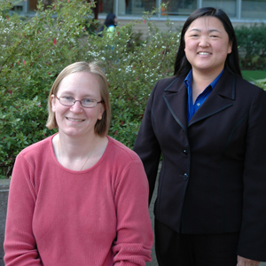Photo of SF State researchers Christina Sabee and Katherine Kim.