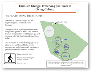 An image of an informational panel for Thimlich Ohinga
