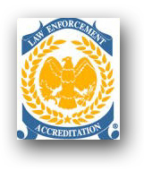 The logo for the Commission on Accreditation for Law Enforcement Agencies.