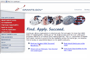 image of grants dot gov website