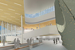 Architectural rendering of Mashouff Wellness Center interior