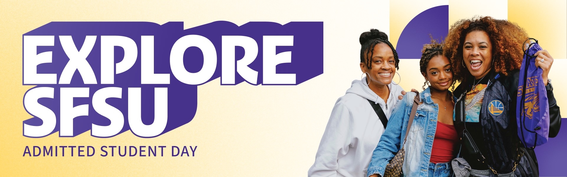 Explore SFSU promotional banner for April 11 event