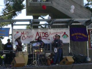 Musical group on stage performing