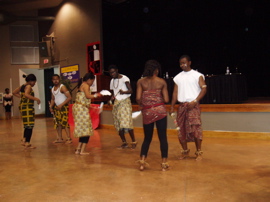 dancers from nigerian student association beginning dance