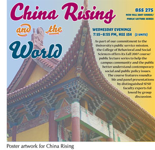 Photo of the China Rising seminar flyer