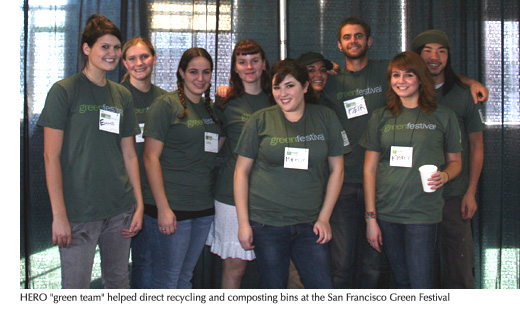 Photo of the HERO "green team," at the San Francisco Green Festival
