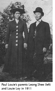 Photo of Paul Louie's parents Leong Shee and Louie Loy in 1911