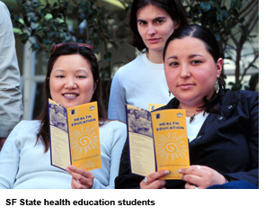 Photo of SF State health education students