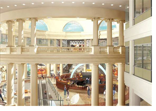 Artist rendering of the atrium at the Westfield San Francisco Centre