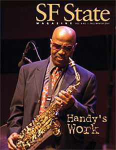 Image of SF State magazine cover featuring jazz great John Handy.
