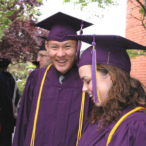 Photograph of graduates at SF State's 107th Commencement ceremony