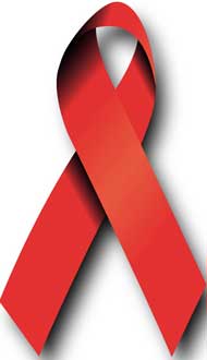 Image of the red ribbon AIDS logo
